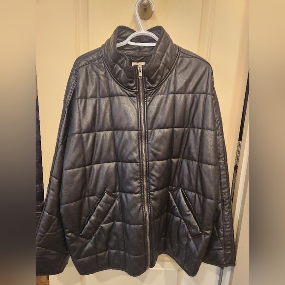Free People Black Quilted Vegan Leather Jacket - Picture 6 of 11